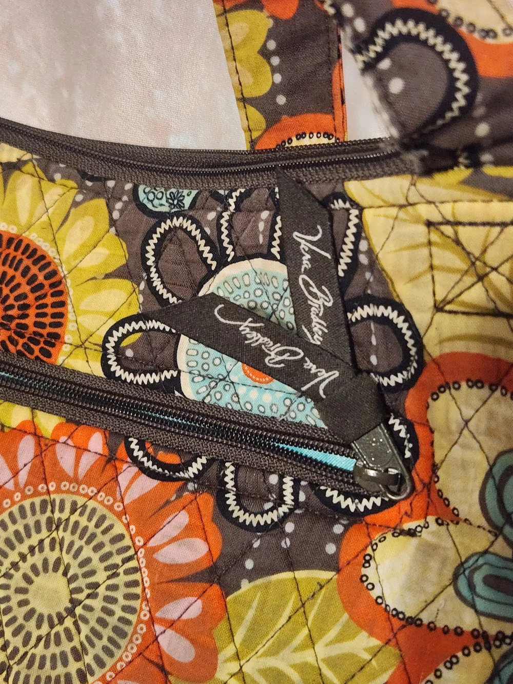 Floral Quilted Crossbody Bag in Brown and Yellow